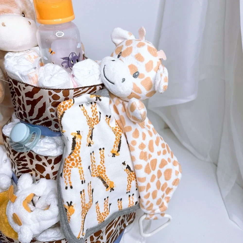 Giraffe Diaper Cake, Baby Shower Gift